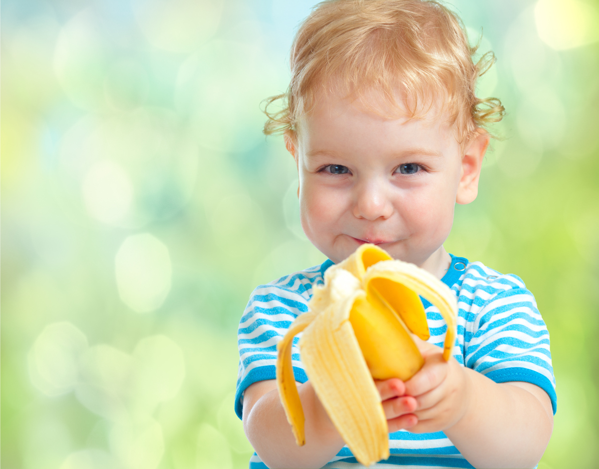 Baby best sale eating banana